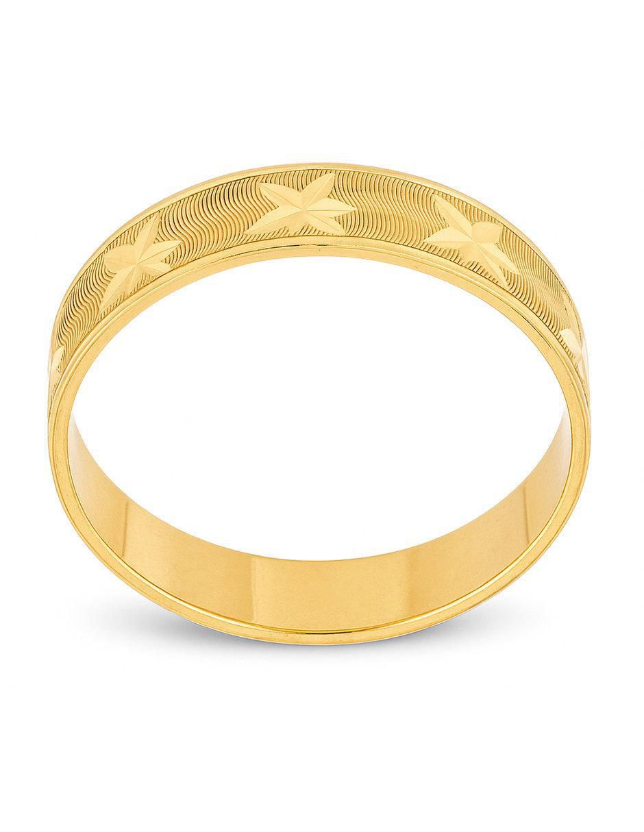 Anillo de estrella 10 k de oro brillante
