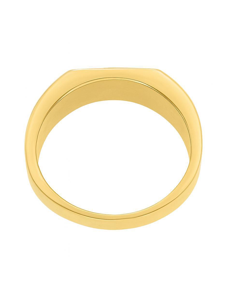 Anillo cuadrada 10 k de oro ónix brillante 4