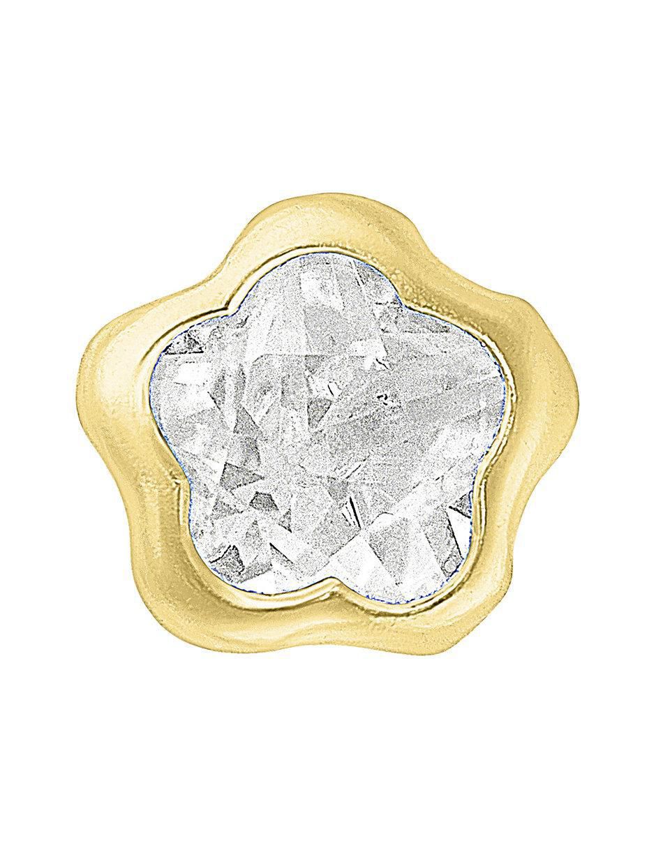 Broqueles de flor de oro 10 K con acabado brillante Broqueles de flor de oro 10 K con acabado brillante