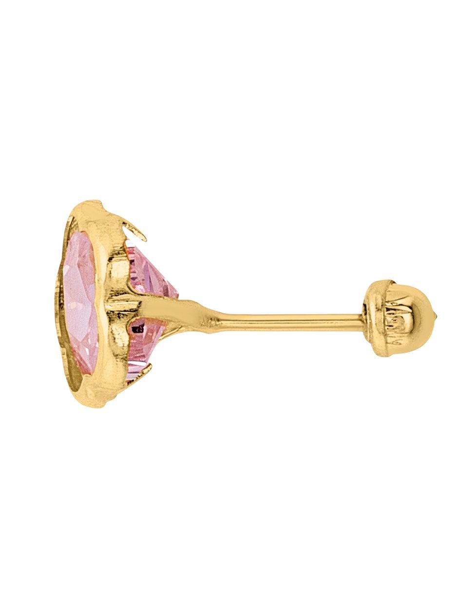 Broqueles de flor de oro 10 K con acabado brillante 2