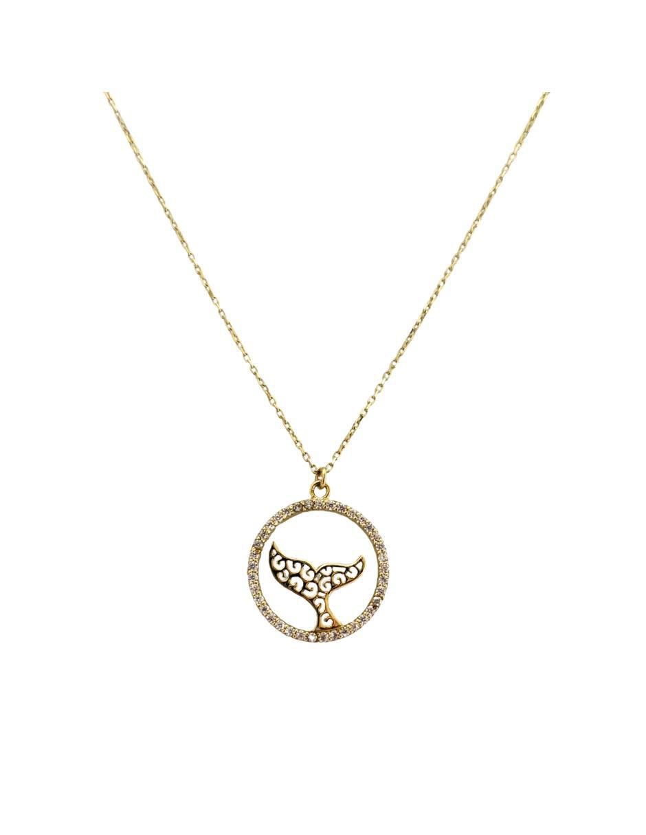 Collar circular de oro 10 K 1