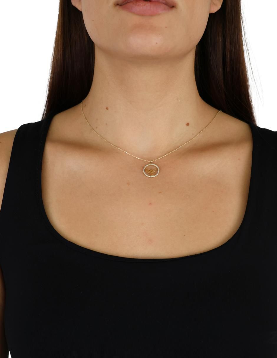 Collar circular de oro 10 K 2