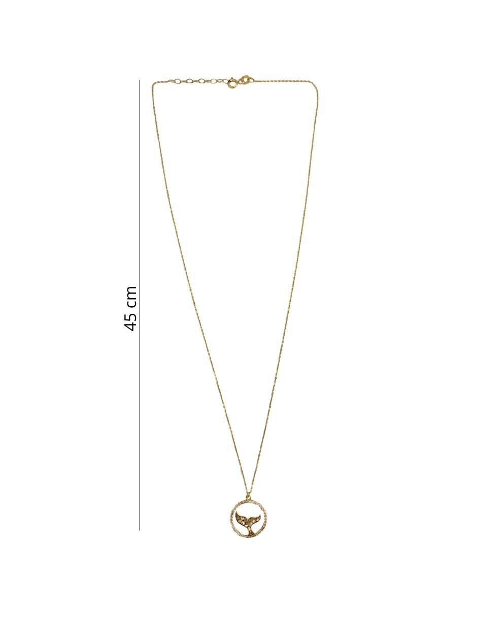 Collar circular de oro 10 K 3