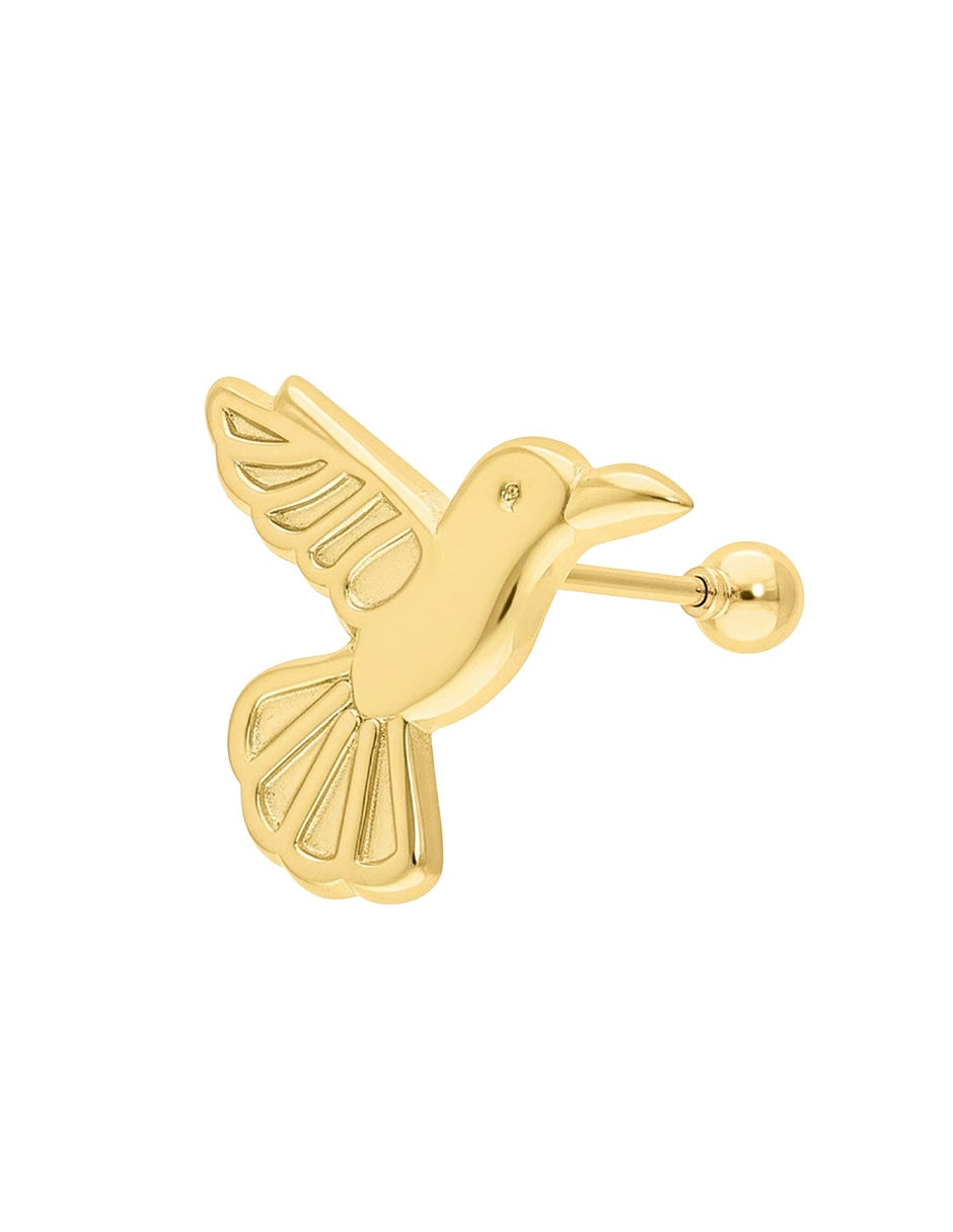 Broqueles de colibrí de oro 10 K con acabado pulido Broqueles de colibrí de oro 10 K con acabado pulido