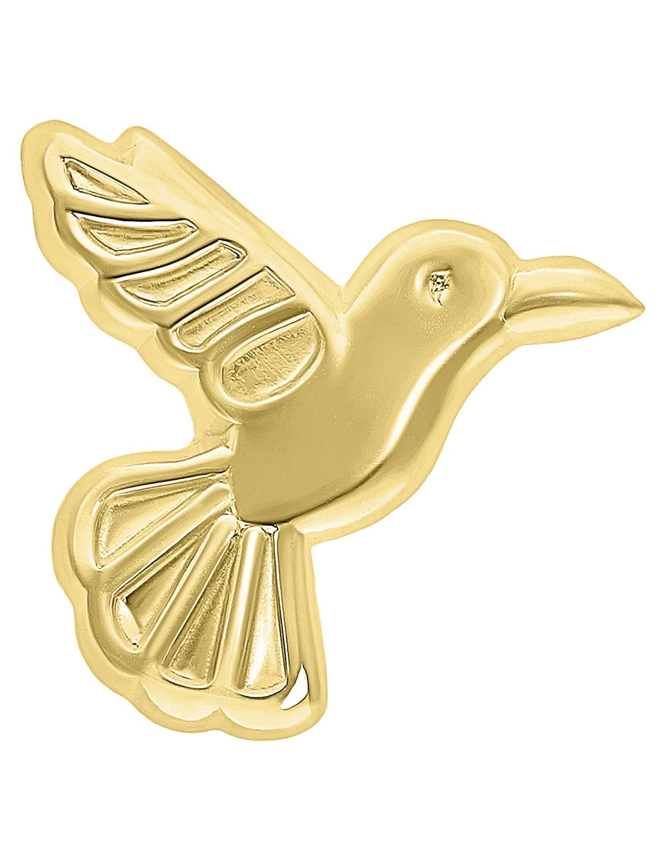 Broqueles de colibrí de oro 10 K con acabado pulido 3
