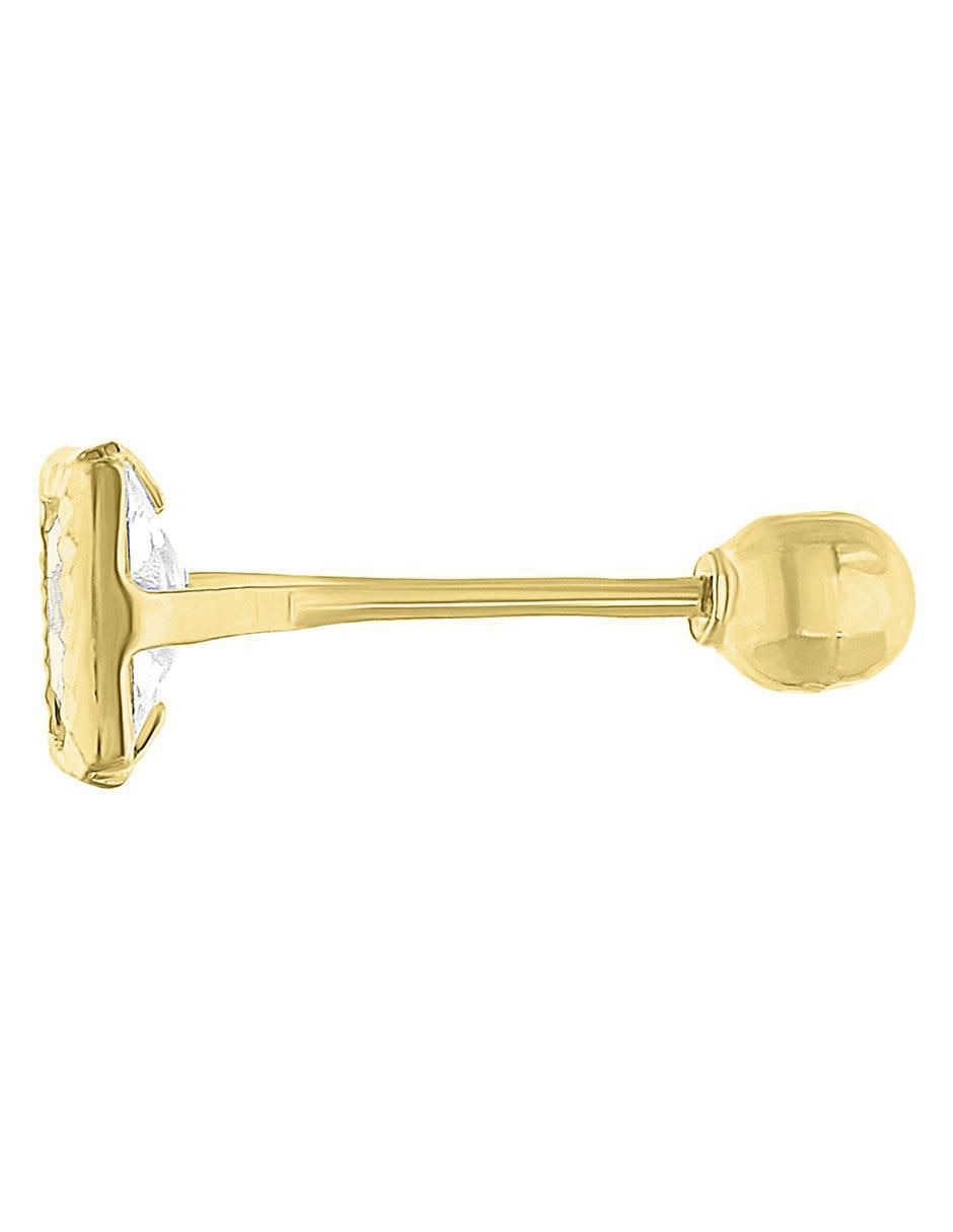 Broqueles cuadrados de oro 10 K 3