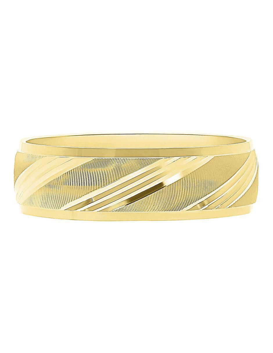 Anillo circular 10 k de oro brillante
