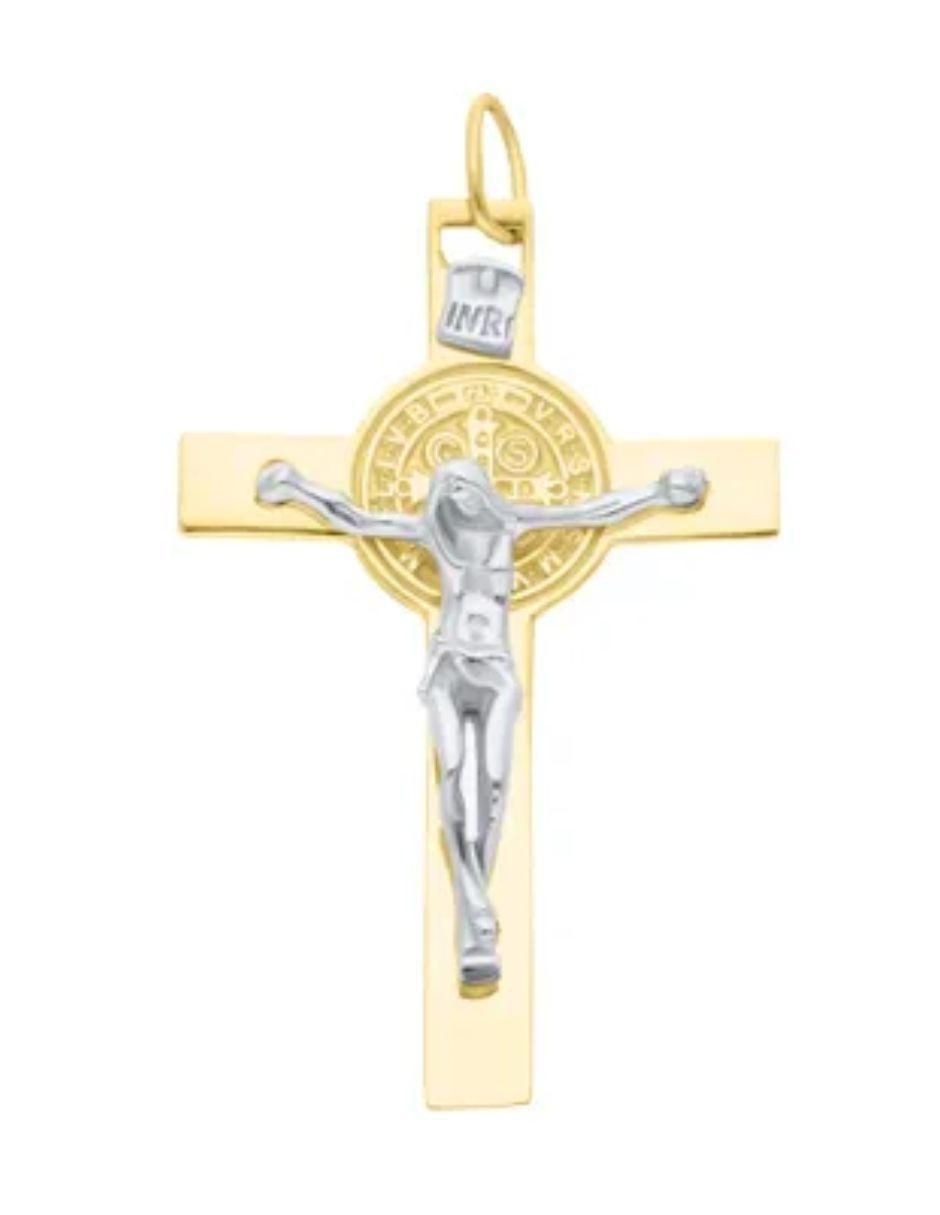 Dije de crucifijo de oro amarillo 14 K Dije de crucifijo de oro amarillo 14 K