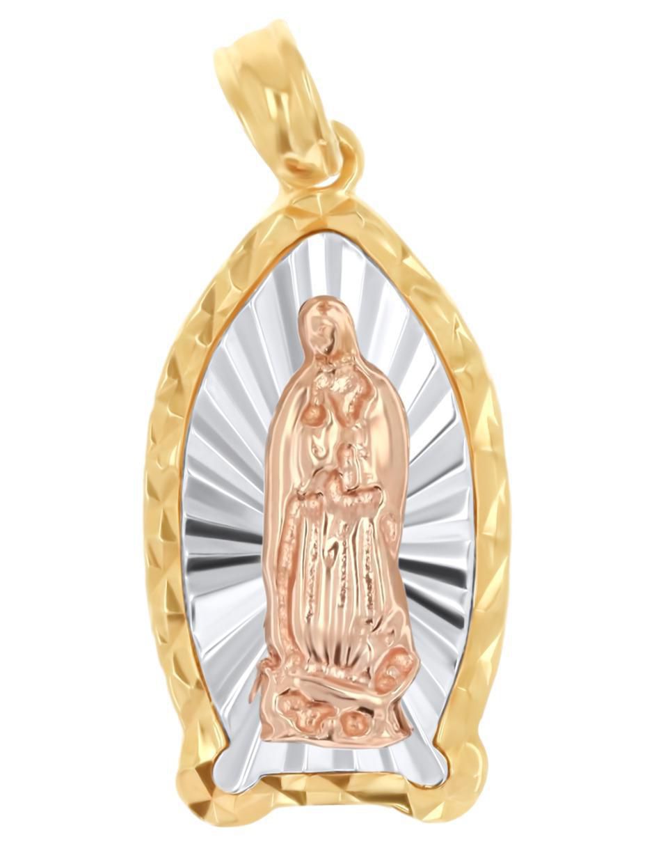 Medalla virgen de guadalupe de oro florentino 14 K Medalla virgen de guadalupe de oro florentino 14 K