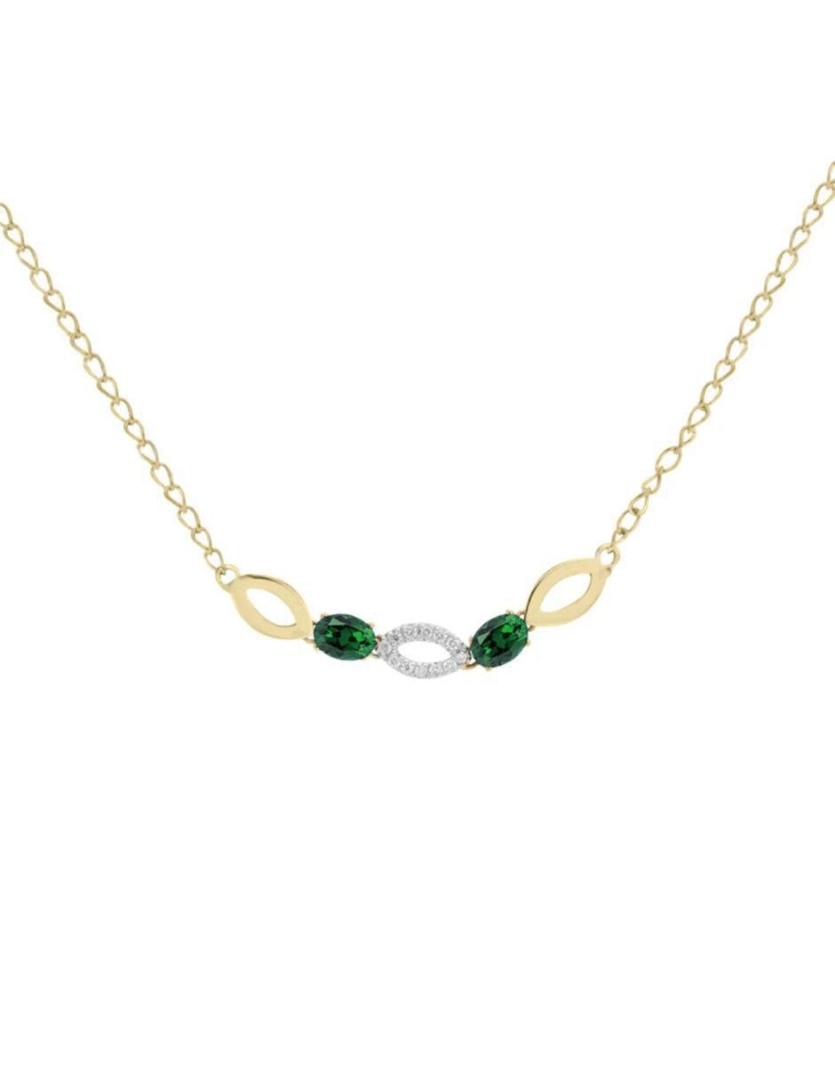 Gargantilla ovalada Noa de oro 14 K