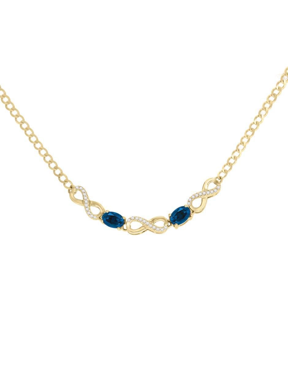 Gargantilla de infinito Lisa de oro 14 K Gargantilla de infinito Lisa de oro 14 K