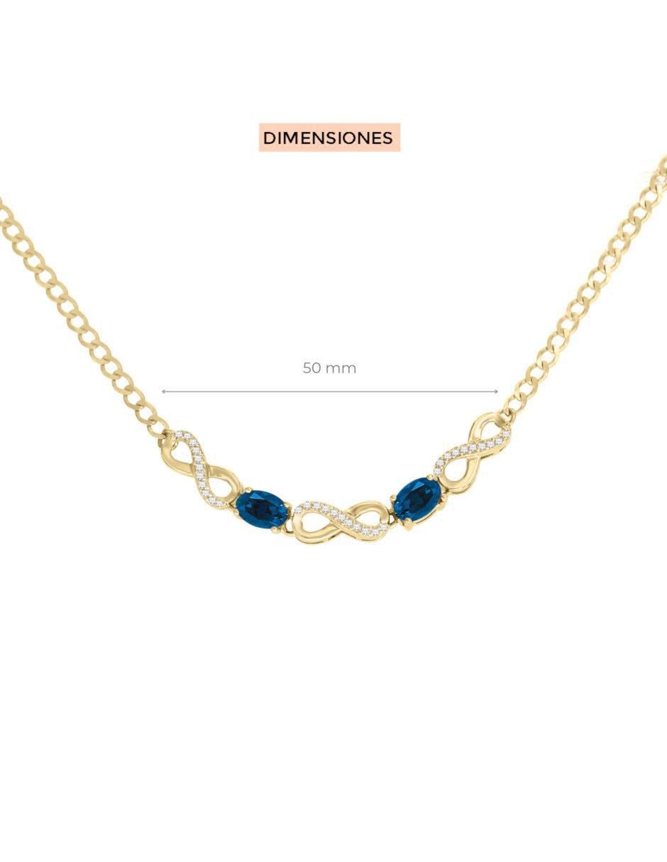 Gargantilla de infinito Lisa de oro 14 K