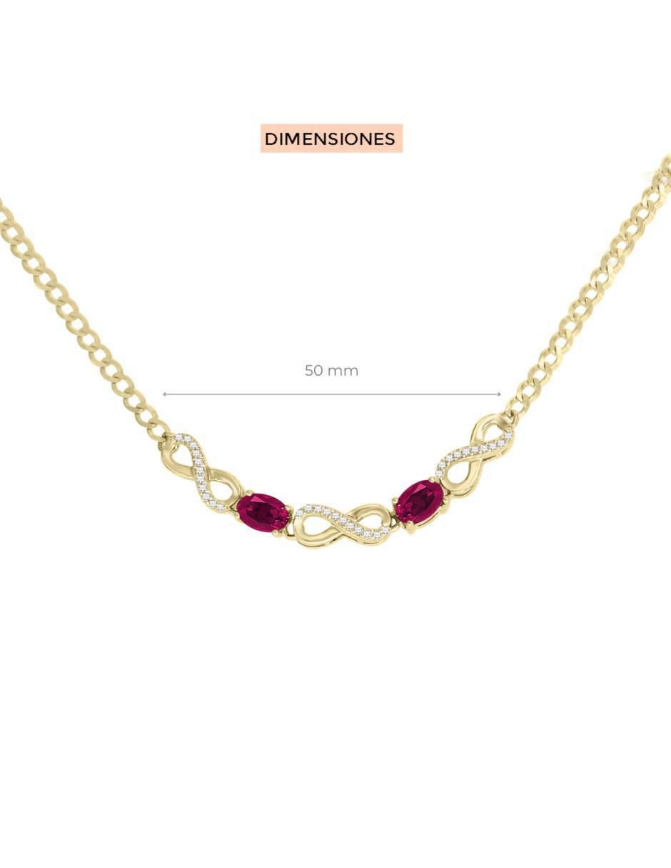 Gargantilla de infinito Lisa de oro 14 K