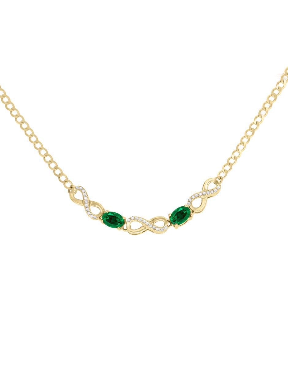 Gargantilla de infinito Lisa de oro 14 K