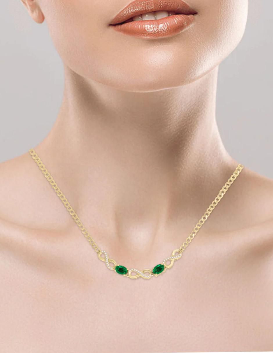 Gargantilla de infinito Lisa de oro 14 K
