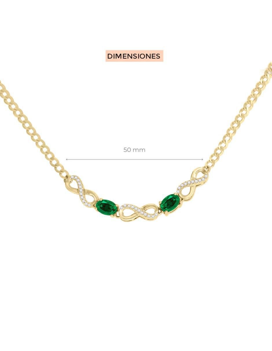 Gargantilla de infinito Lisa de oro 14 K
