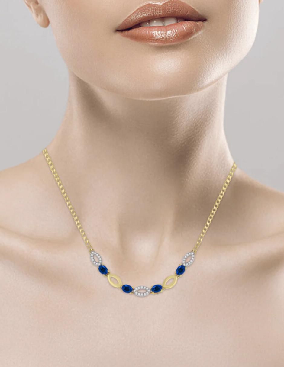 Gargantilla de ovalado Fascinare Noa de oro 14 K 2