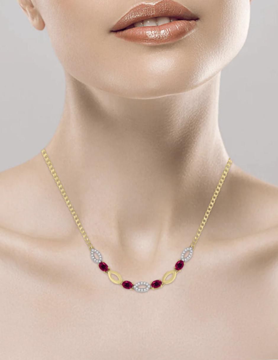 Gargantilla de ovalado Fascinare Noa de oro 14 K 2