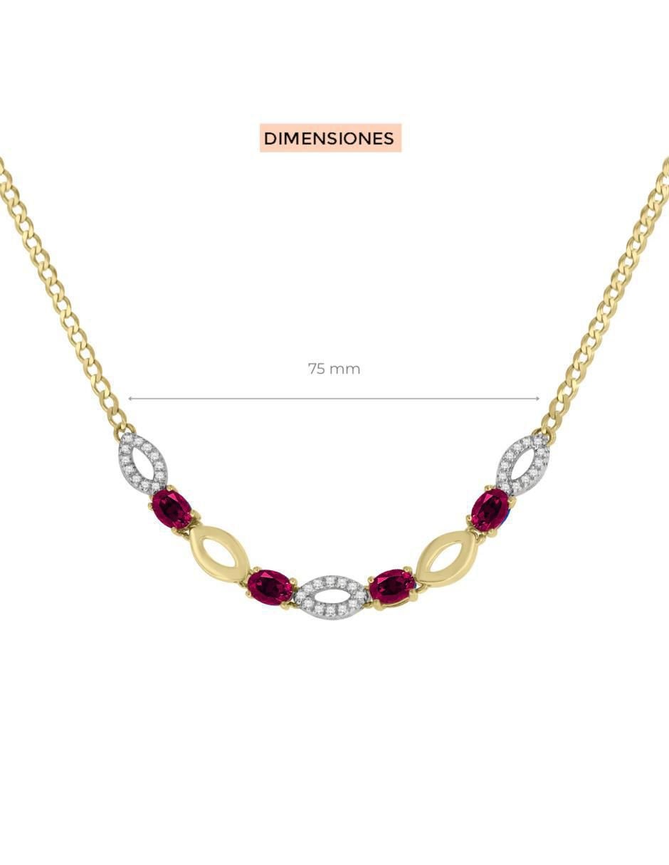 Gargantilla de ovalado Fascinare Noa de oro 14 K 3
