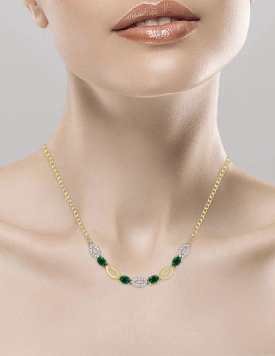 Gargantilla de ovalado Fascinare Noa de oro 14 K 2