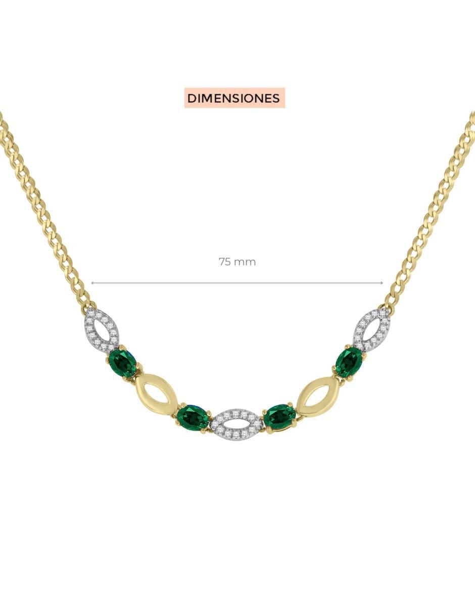 Gargantilla de ovalado Fascinare Noa de oro 14 K 3