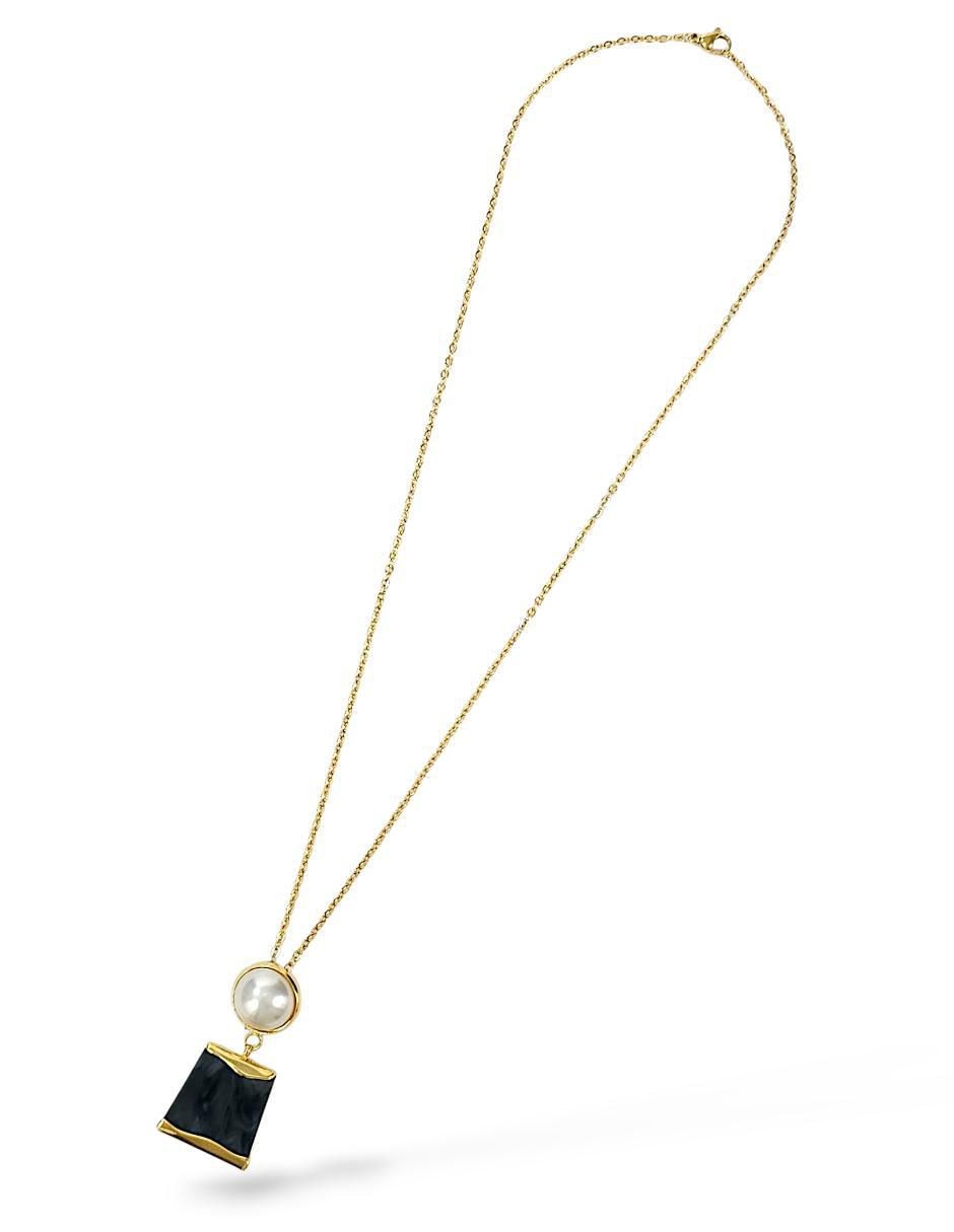 Collar, pulsera, anillo y aretes perla de cristal