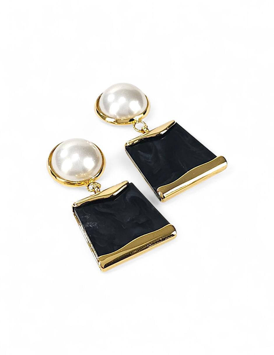 Collar, pulsera, anillo y aretes perla de cristal 10