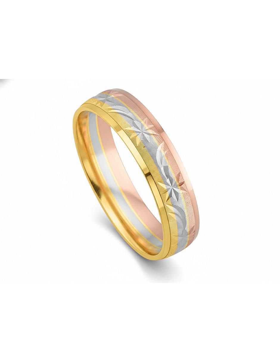Anillo circular 10 k de oro zirconia pulido Anillo circular 10 k de oro zirconia pulido