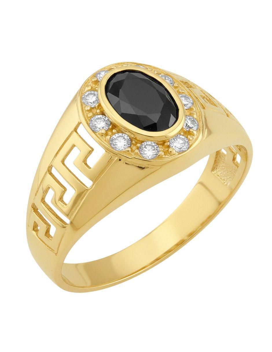 Anillo de oval 10 k de oro zirconia pulido 4