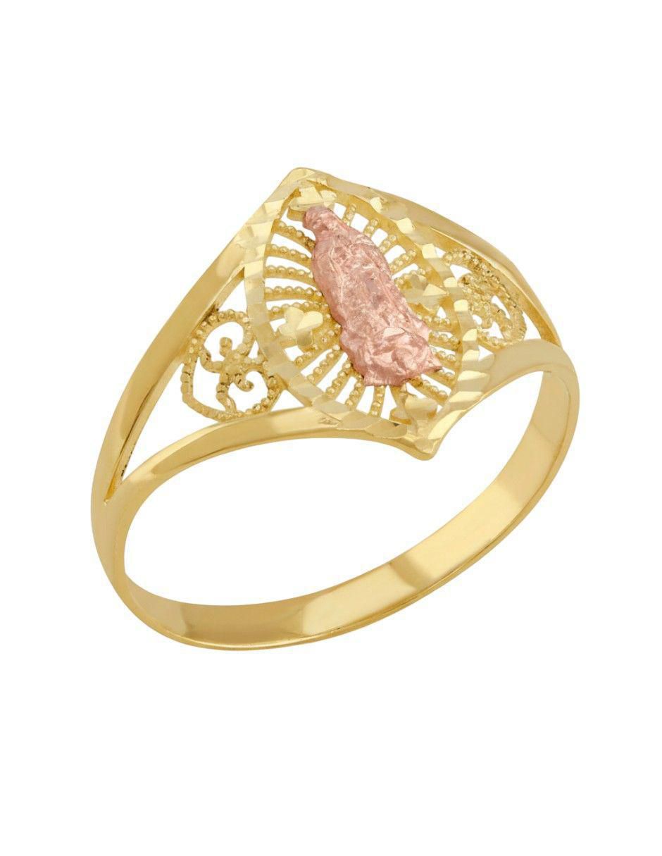 Anillo circular 10 k de oro zirconia pulido