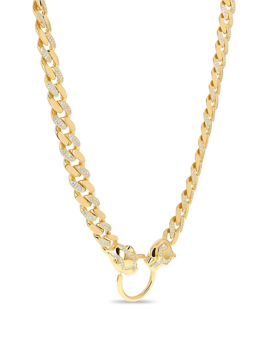 Gargantilla Jaguar pantera de oro amarillo 14 K 2