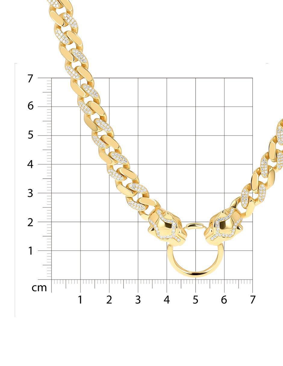 Gargantilla Jaguar pantera de oro amarillo 14 K 6