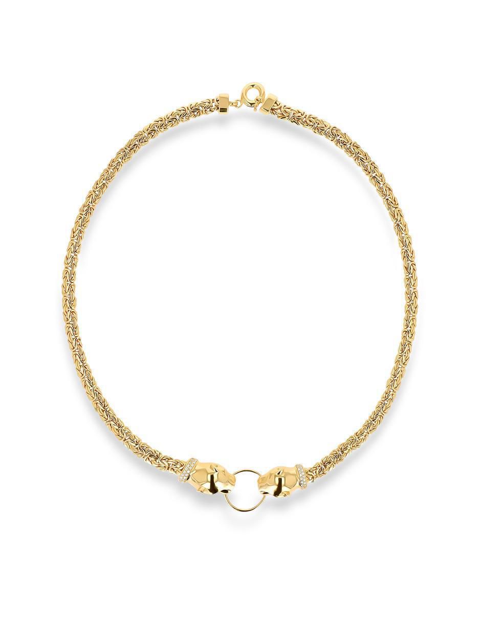 Gargantilla Jaguar de pantera de oro amarillo 14 K Gargantilla Jaguar de pantera de oro amarillo 14 K