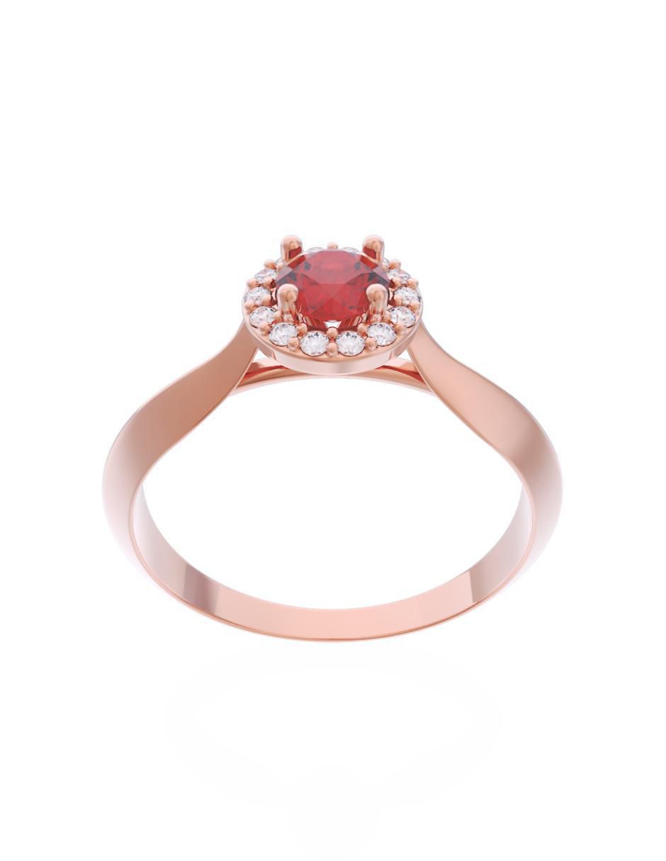 Anillo de compromiso 14 k Eternidad 2