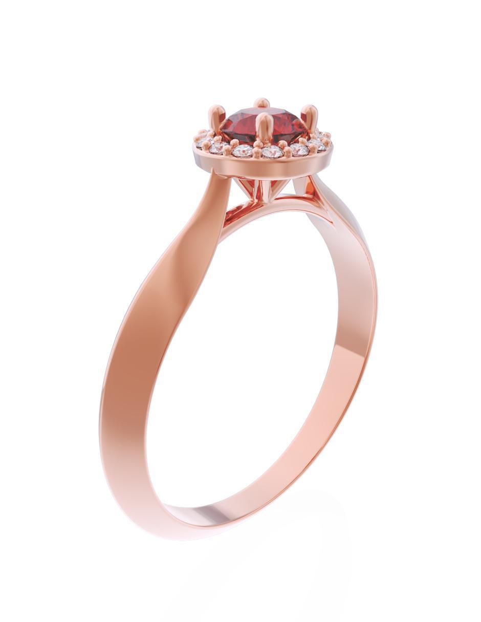 Anillo de compromiso 14 k Eternidad 3