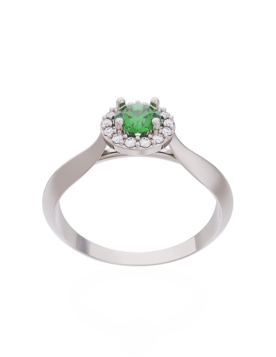Anillo de compromiso 14 k Eternidad 2