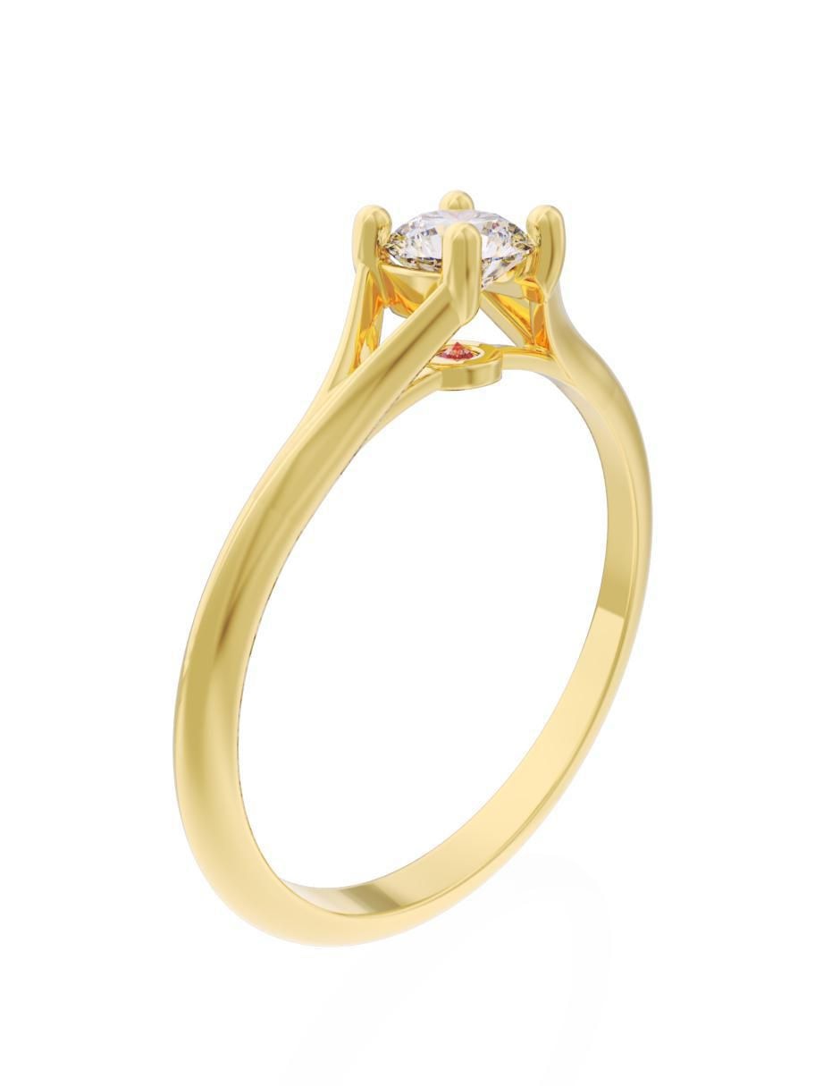 Anillo de compromiso 14 k Eternidad 2