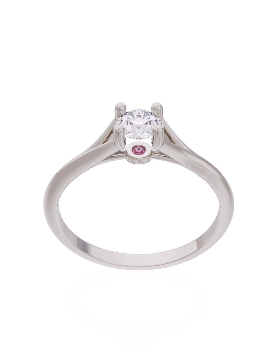 Anillo de compromiso 14 k Eternidad 2