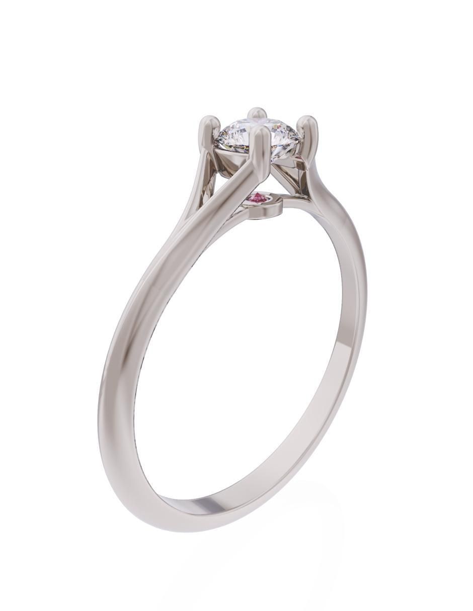 Anillo de compromiso 14 k Eternidad 3