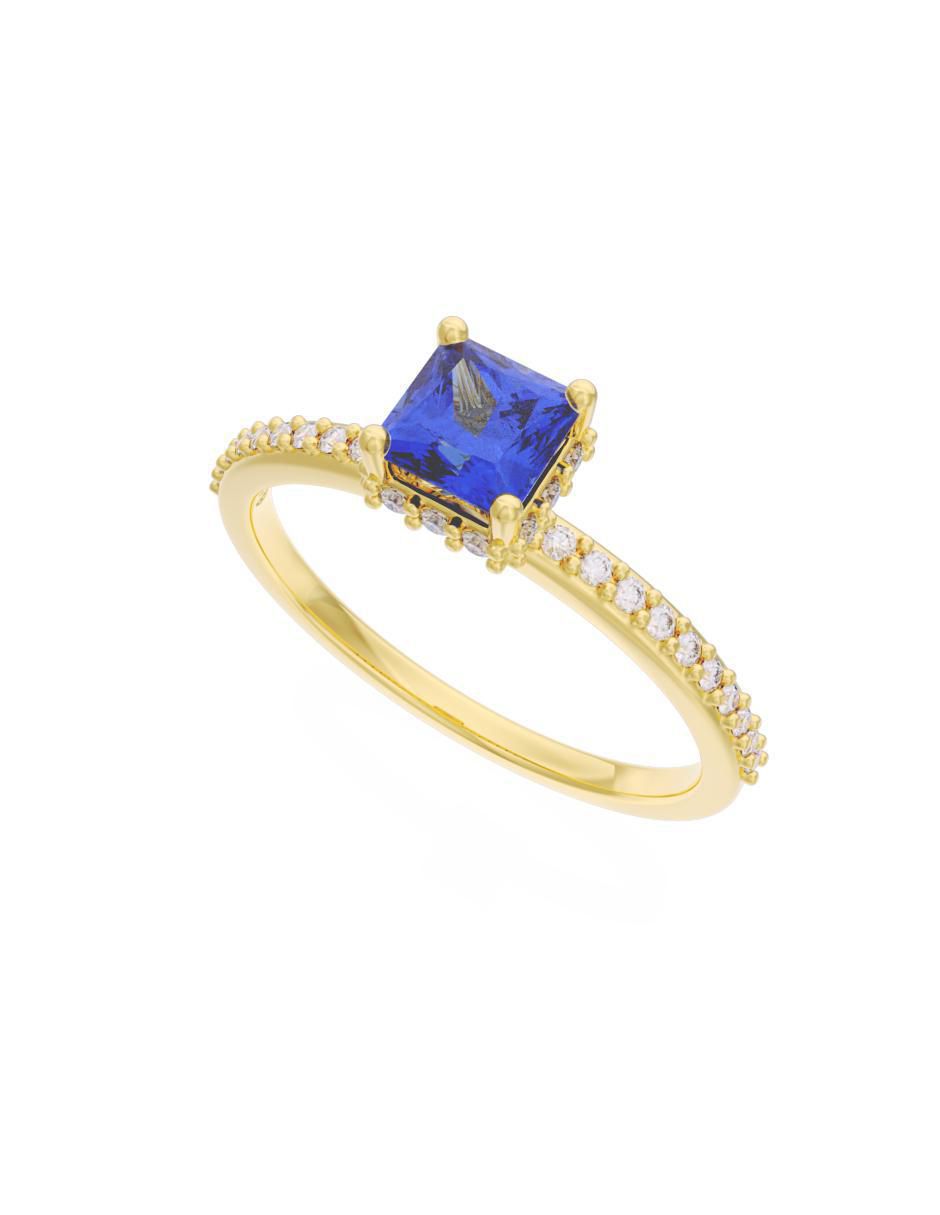 Anillo de compromiso 14 k Eternidad 4