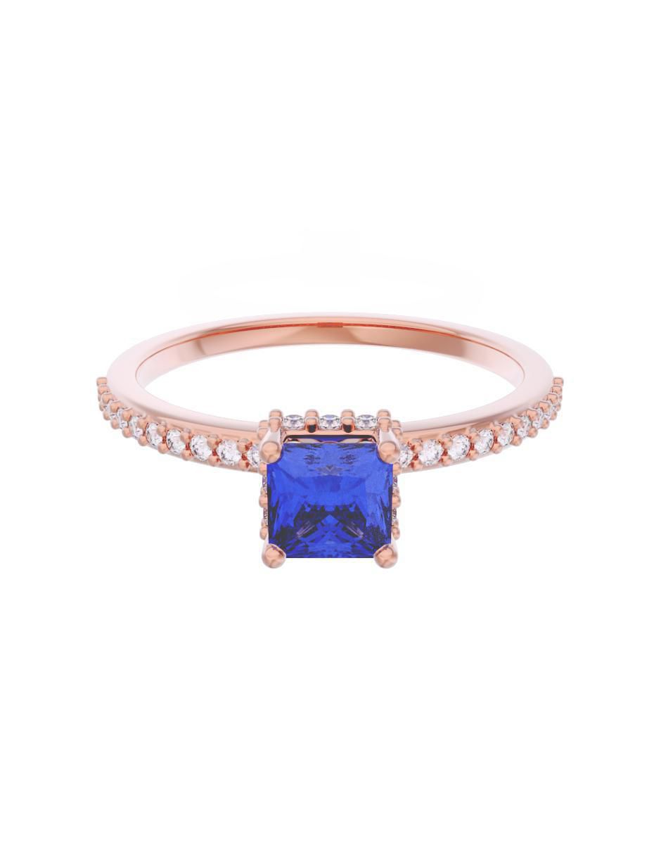 Anillo de compromiso 14 k Eternidad 1