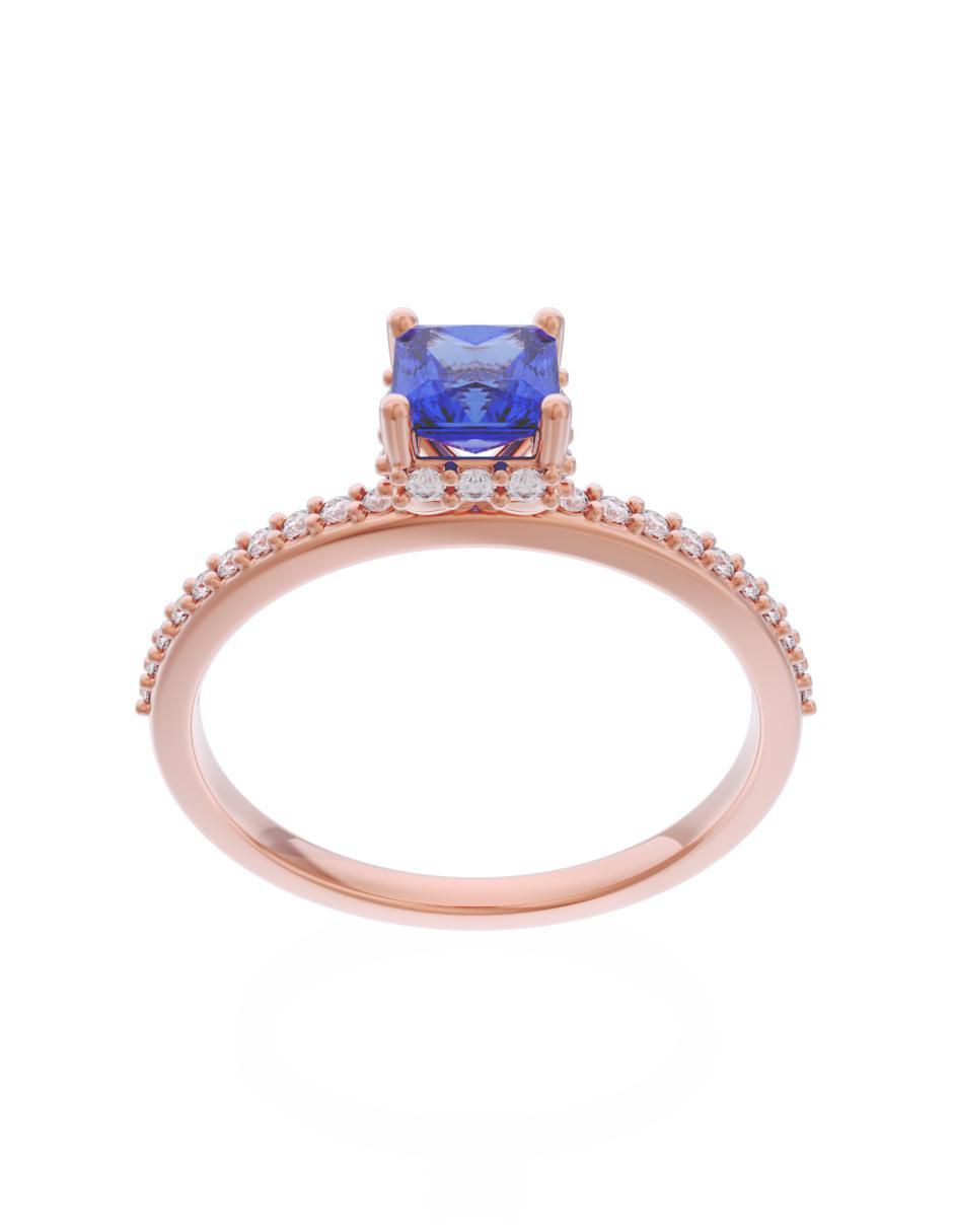 Anillo de compromiso 14 k Eternidad 3