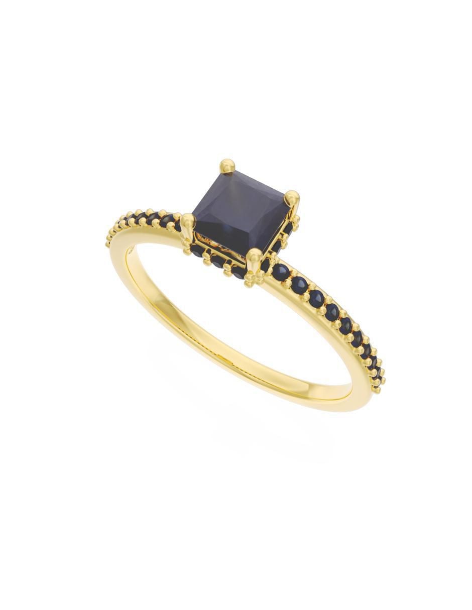 Anillo de compromiso 14 k Eternidad 4