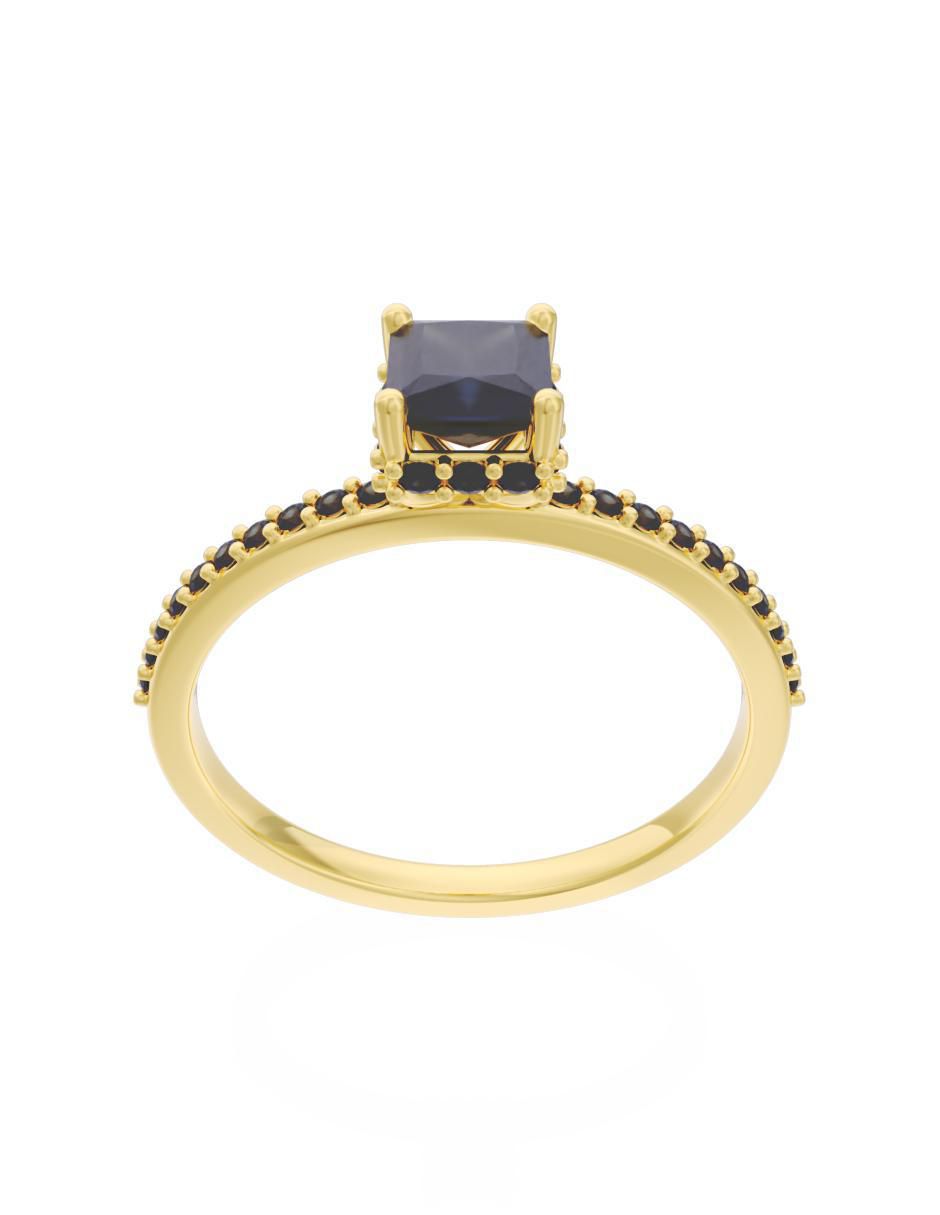 Anillo de compromiso 14 k Eternidad 3