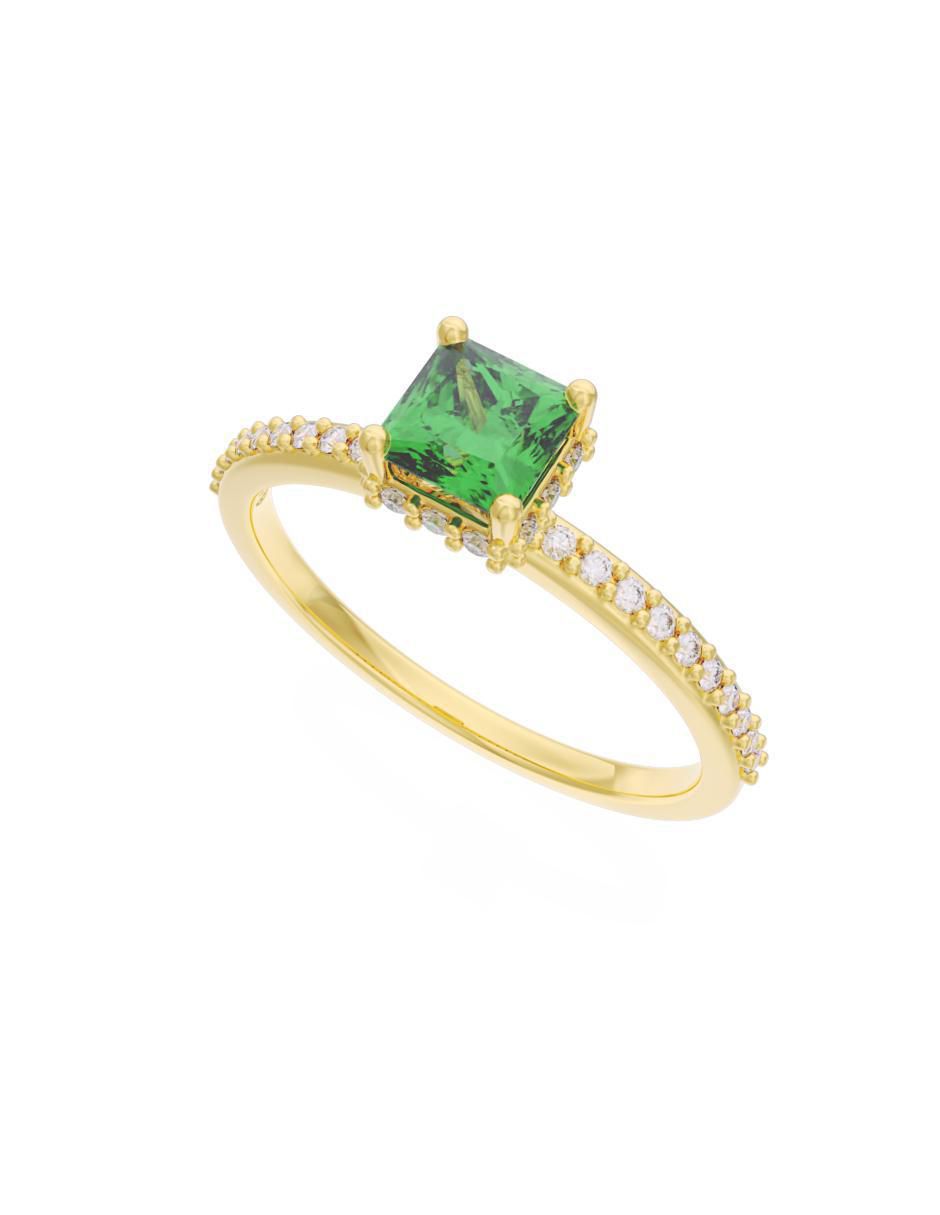 Anillo de compromiso 14 k Eternidad 4
