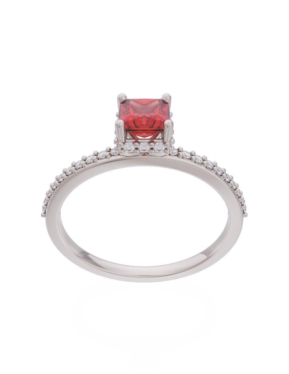 Anillo de compromiso de oro 14 k Eternidad 3