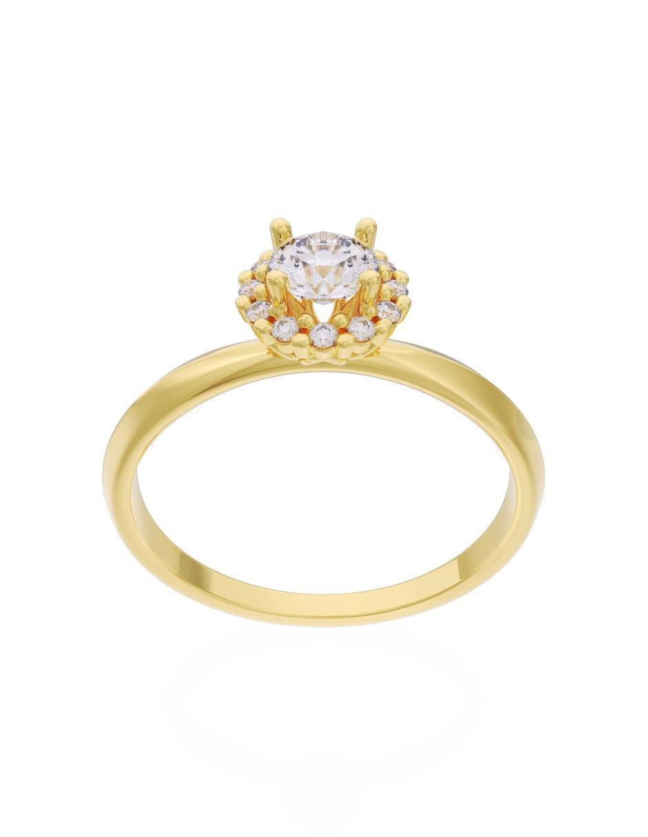 Anillo de compromiso 14 k Eternidad 3