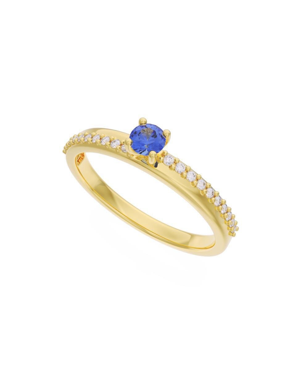 Anillo de compromiso 14 k Eternidad 3
