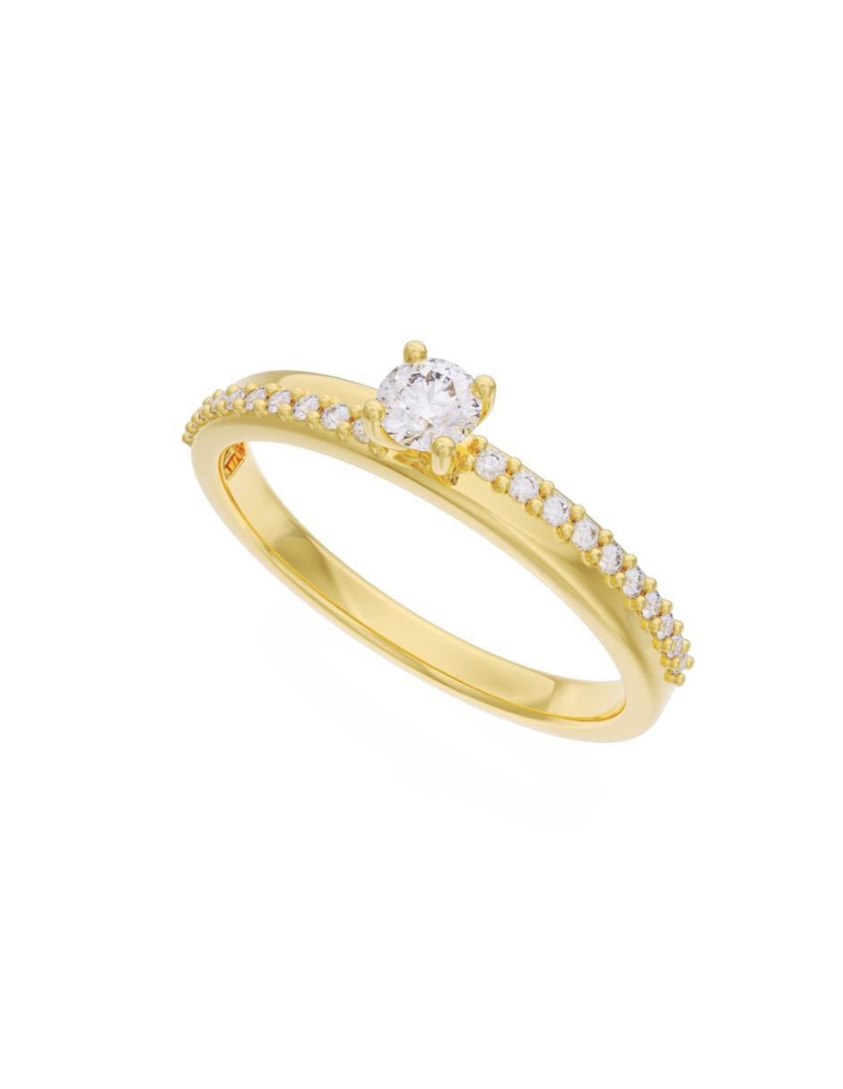 Anillo de compromiso 14 k Eternidad 4