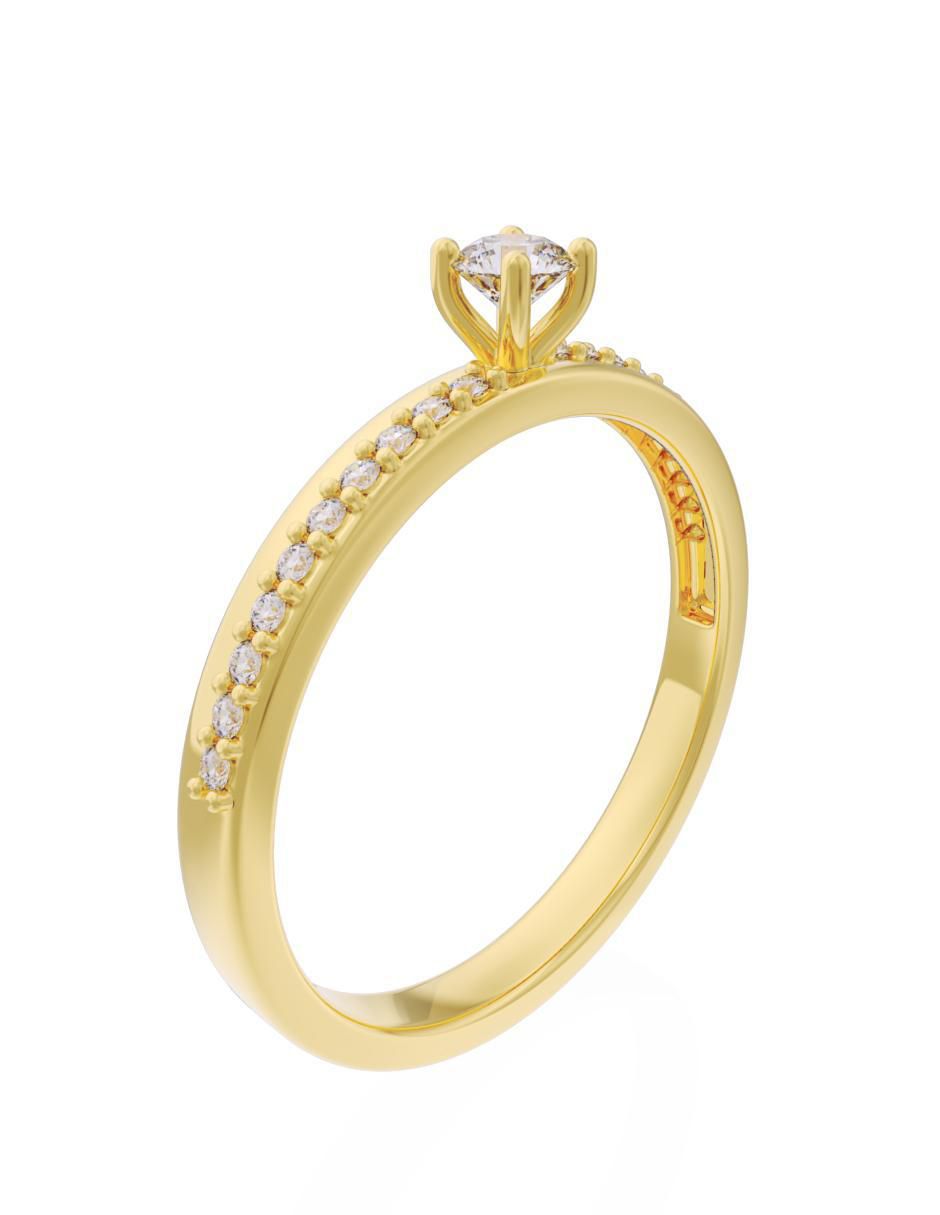 Anillo de compromiso 14 k Eternidad 2